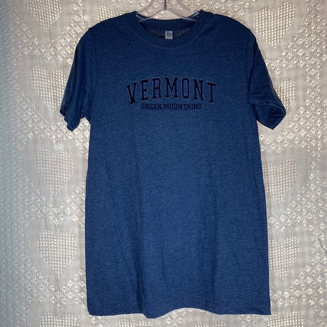 Vermont Green Mountains Embroidered T-Shirt • Weston Village Store